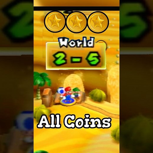 World 2-5 All Star Coins ⭐ – New Super Mario Bros. Wii #Shorts