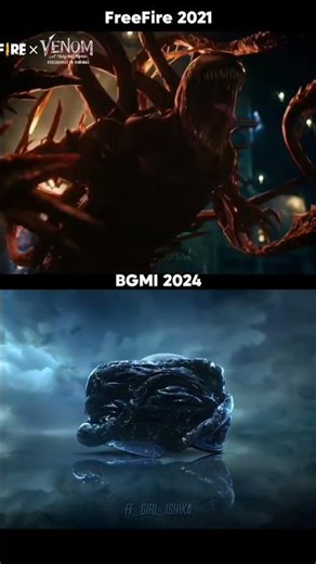 VENOM IN FREE FIRE ☠️ AND BGMI 😂.?2021 KA FF 🆚2024 ka bgmi😂.?!#freefire #ffvspubg #ff #viral #shorts