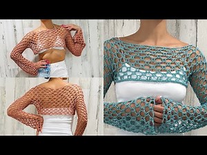 🐡🐠Bolero a crochet || TUTORIAL || Crochet Shrug