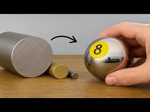 I Made an INSANE Pool Ball from Stainless Steel, Copper & Epoxy Resin | Lathe Turning