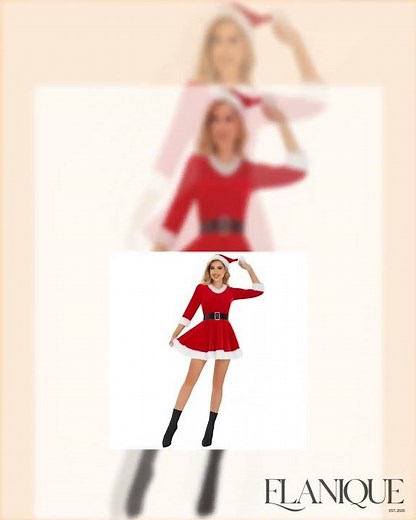 Christmas Women Dress Sexy Santa Costume Performance Outfit Adult Festive Cosplay Femininos Unifo...