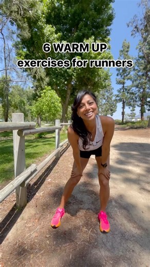 2.9K views · 243 reactions | We know we shouldn’t skip the warm up. Here are 6 easy to do warm-up exercises to add before your next run. No equipment needed. Smiling helps, too. Save or share this post if you found it helpful. Thank you! #warmuproutine #irongirlnadia | Nadia Ruiz | Facebook