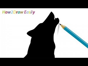 How to Draw a Wolf Howling Silhouette Easy Drawing