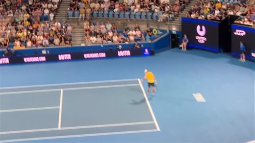 Ken Rosewall Arena AUS vs Czech United Cup Group D. Go Alex. Do us proud. #sydney #unitedcup #tennis #tuesday #lovelife | Scott Mutimer