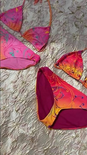 A Bikini Design You’ve Never Seen Before ✨Y2K Aesthetic Vintage Swimwear| Floral and Lotus Bikini