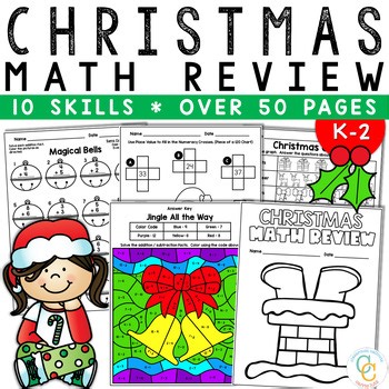 Christmas Busy Work Math Worksheets Holiday Math Packet First Grade Fun