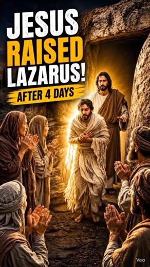 Jesus Raised Lazarus After 4 Days! 😱 | #jesusmiracles #chrstianshorts#biblestory