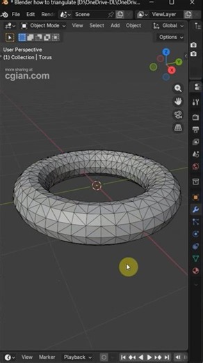 Blender how to triangulate #3d #blender #shorts