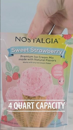 NWICMPRLWM4WHAQ | Nostalgia 4-Quart Parlor Electric Ice Cream Maker #icecream #homemade