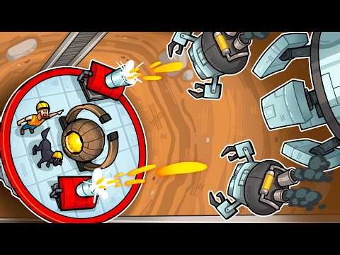 Drilling into the planet's CORE to outrun mechanical monsters!