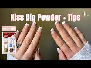 Effortless French Tip Nails Using KISS Dip Powder With Tips