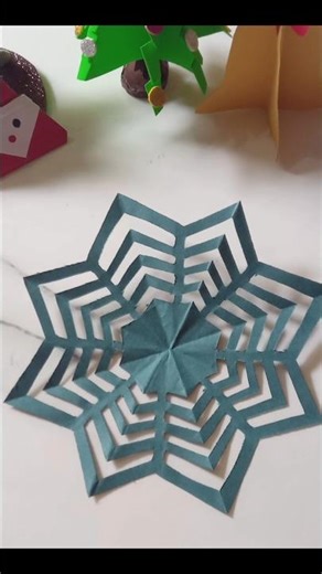 Easy Diy Snowflake ❄️ How to make snowflake out of paper-Paper Snowflake❄️#christmasornament #shorts