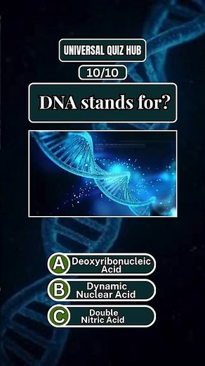 Viral Science Quiz! 🧪 What is the Full Meaning of DNA? #shorts