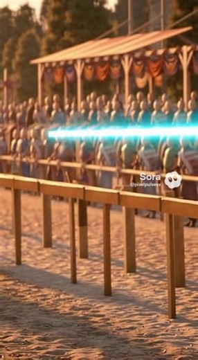 Medieval Knight's Laser Sword Shocks Everyone!