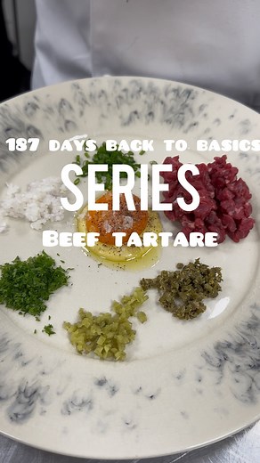 9.2K views · 2.3K reactions | Beef tartare 187 days back to basics series ‍ #chefs #newchefs #chefslife #newgeneration #knowledge #newchef #chefsofinstagram #food | Diego Solis | Facebook
