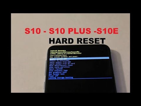 Galaxy S10/S10+/S10E: Forgot Password to Restart / Shut Down for Factory Reset?