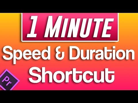 Speed and Duration Shortcut in Premiere Pro (Fast Tutorial)