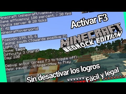 Tutorial: Cómo ACTIVAR el F3 EN MINECRAFT BEDROCK