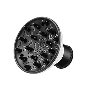 Universal Hair Diffuser Hair Dryers with Nozzle for 1.49 in to 2.36 inch Hair Drying Adjustable Professional Salon Tool for Curly and Natural Wavy Hair Styling (White)