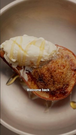 easy glazed pear crumble dessert #shorts