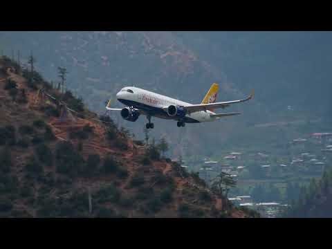 Paro Airport 4K | Scenic View to Stunning Landings & Departures