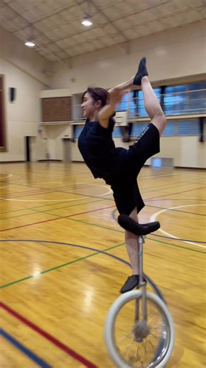 最後の横とびって言うのが苦手です🥲#一輪車 #一輪車を広めたい