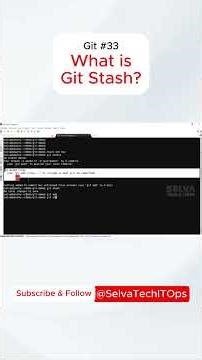 Git 33. What is Git Stash? | Git Stash Explained in Tamil