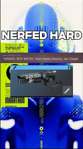 MASSIVE WSTR NERF IN MARATHON COMING #marathon #Nerf