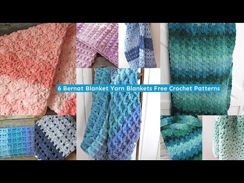 6 Ombre Bernat Blanket Yarn Crochet Patterns Super Chunky Gradient Blanket Left Handed Tutorial
