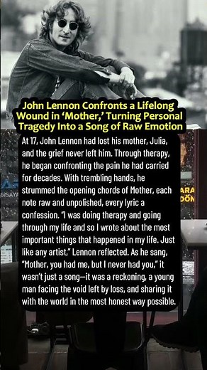 John Lennon Turning Personal Tragedy Into a Song of Raw Emotion
