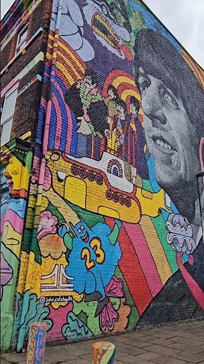 (Beatles) Ringo Starr's Childhood Home and the Mural nearby #shorts