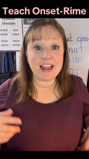 Heather Colbert on Instagram: "Onset-rime os a critical phonological awareness skill to teach emerging readers learning English. #phonics #scienceofreading #phonologicalawareness"