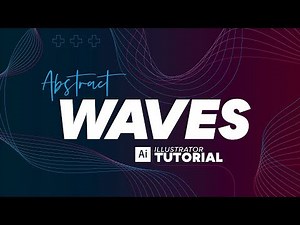 Abstract Vector Waves in Adobe Illustrator