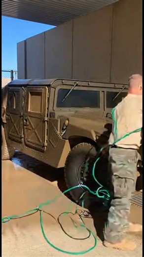 Inspection ready in 60 seconds. 🫡🧼 Watch this M1151 Humvee shed 50lbs of desert sand. We used [Heavy Duty Degreaser] to clean the undercarriage. Military Fact: Equipment maintenance is 90% of a soldier's life in the motor pool. If it's not clean, it doesn't roll. Tag a veteran who remembers motor pool Mondays! 👇 #Humvee #MilitaryLife #Detailing #Tactical #ArmyStrong | Timelapse Builds