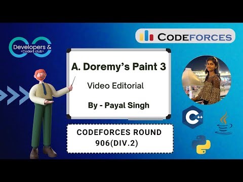 A. Doremy's Paint 3| Codeforces Round 906 (Div. 2) | Codeforces | DCC NIT-A