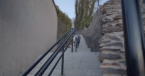 The new Goat Hill 'Steps' walkway connecting the bottom of Creywell to the Bullawn was officially opened this afternoon! 😲 and it looks absolutely magnificent!! Historical plaques were also inlaid into the design which runs along the original 13th century town wall route. *As part of the project, great care taken to protect town wall structure. - Goat Hill will now become one of the county's longest urban staircases!! 👏 | Visit New Ross