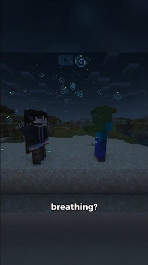 Zombie turns into Drowned! - #minecraft #shorts