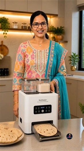 Fully Automatic Roti Maker 😱🔥#gadgets #shorts #ytshorts 😱 Perfect Rotis Made Automatically!#trending