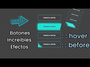 Botones con increíbles efecto HOVER , creados con HTML y CSS utilizando seudoelementos ::Before .