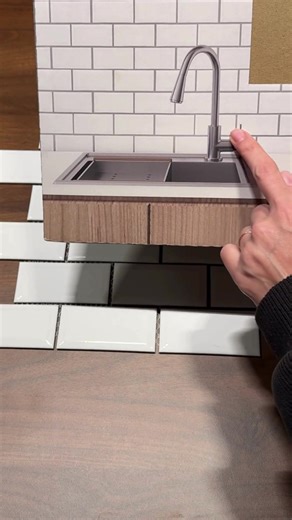 Fast kitchen refresh idea ✨ White subway tile stickers for a clean backsplash look — easy, minimal and budget-friendly. #kitchenmakeover #backsplashideas #subwaytile #tilestickers #budgetfinds