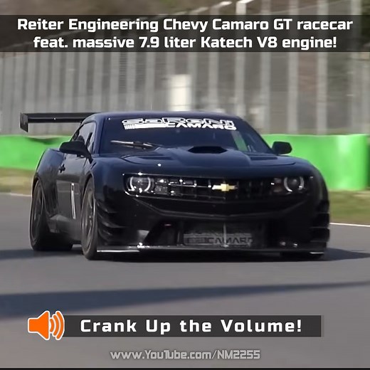 This is the 2012 SaReNi United REITER Engineering Chevrolet Camaro GT3 racecar, powered by a massive 7.9 liter V8 engine designed and manufactured by Katech which was able to produce more than 650hp and 800nm of torque 😍 | NM2255