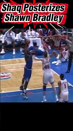 Shaq Posterizes Shawn Bradley #shaq #nba #shorts
