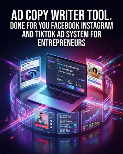 Ad Copy Writer Tool | Done for You Facebook Instagram and Tiktok Ad System for Entrepreneurs - Etsy