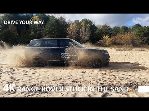 Range Rover Stuck in Sand and Clearance Test in Mud