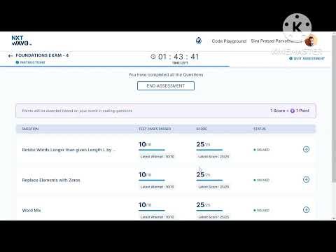 Foundation Exam - 4 || Python || NxtWave CCBP 4.0 || All Questions & Answers || By SP