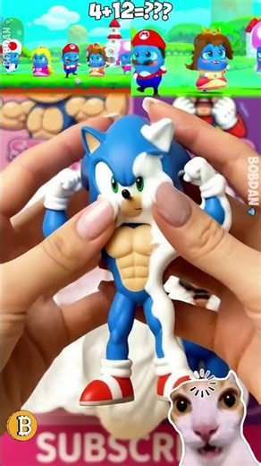 Strong Sonic x Scared Mario STYLE unboxing figure! #sonic