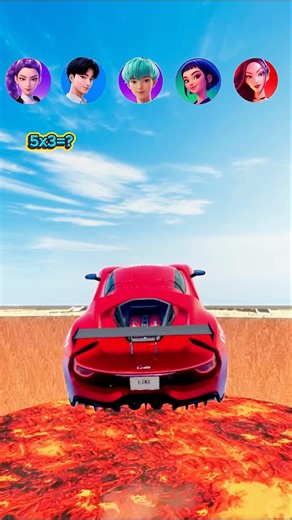 KPOP Demon Hunters volcano challenge 🌋 #beamngdrive #demonhunters #kpop #shorts