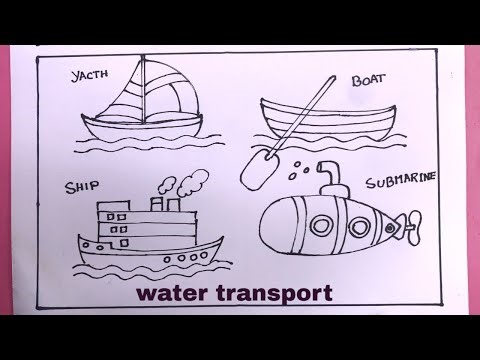 Drawing Water Transport Easy/How To Draw Water Transport/Water Transport Drawing