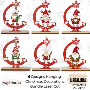 Handmade Wooden Christmas Gnome Stand | Festive Holiday Decor | Scandinavian Style Hanging Gnome Ornament Display - Etsy