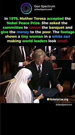 Mother Teresa Winning Nobel Peace Prize